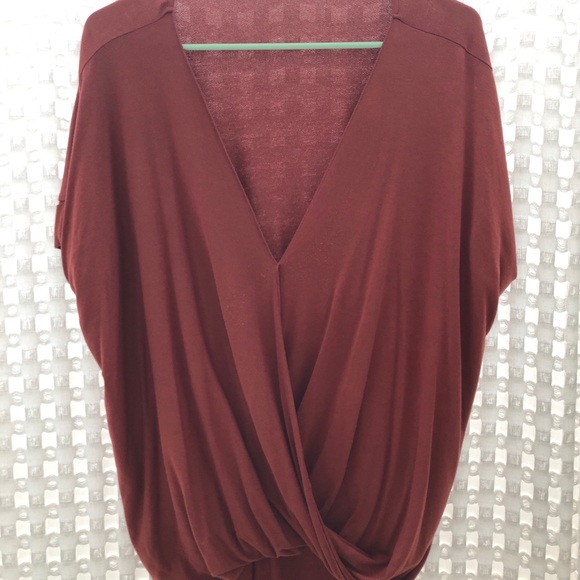 Tops - Boutique rust colored drapey shirt